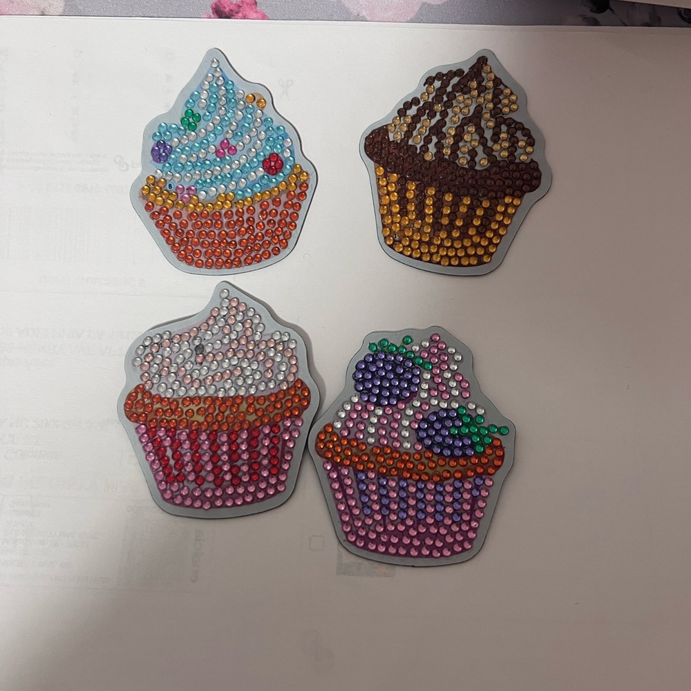 Colorful Cupcake Party Magnets Decorations